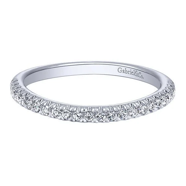 Slightly Contoured Pave Diamond Band .17 Cttw 14K Gold 306B