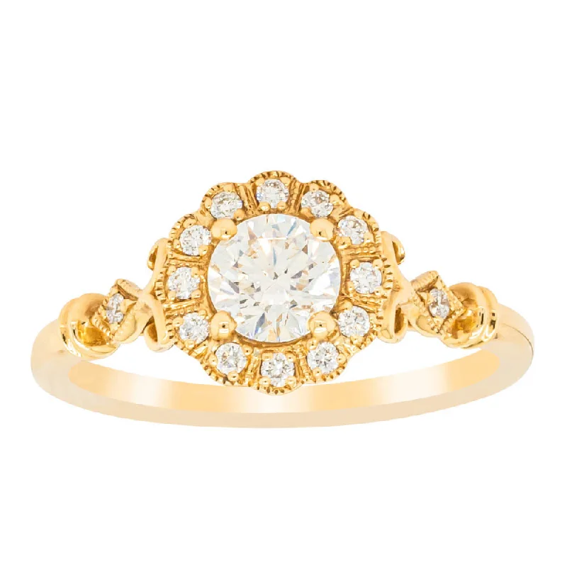 18ct Yellow Gold .50ct Diamond Versailles Ring