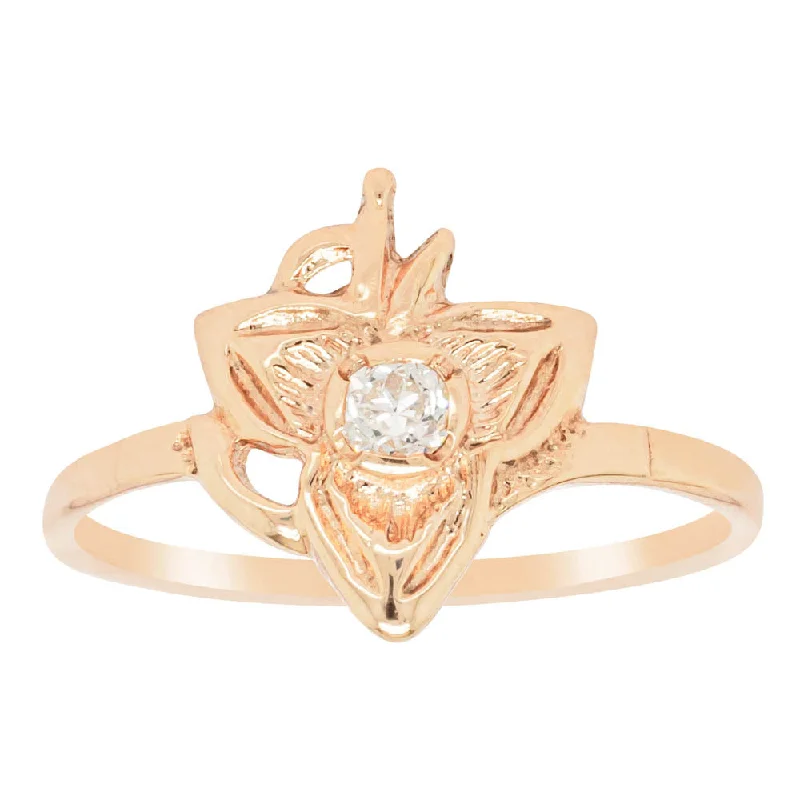 Deja Vu 14ct Rose Gold .10ct Diamond Ring