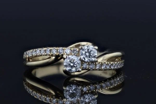 Estate .5 Cttw Diamond Bypass Ring 14K Yellow Gold