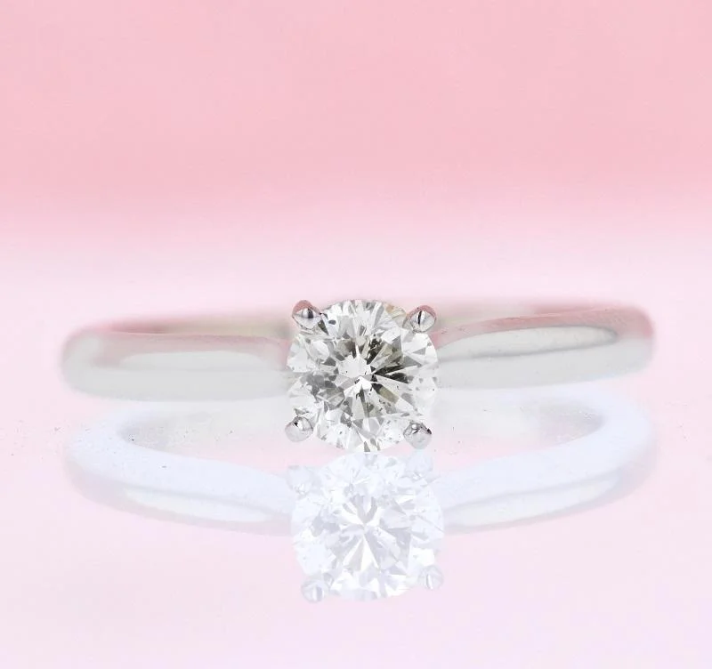 Loren - Round Solitaire Diamond Engagement Ring 1/2 Ct