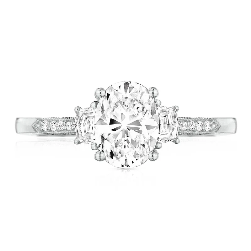 Oval 3-Stone Engagement Ring