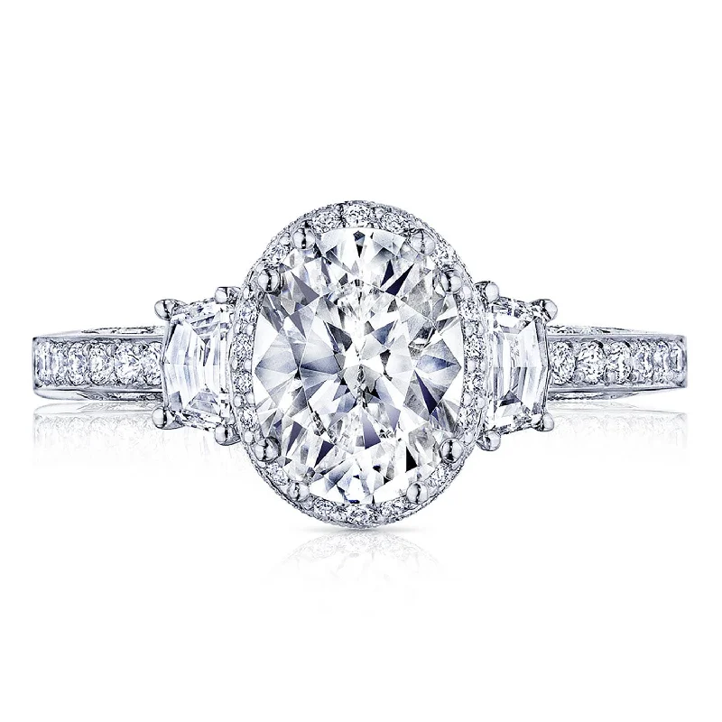 Oval 3-Stone Engagement Ring