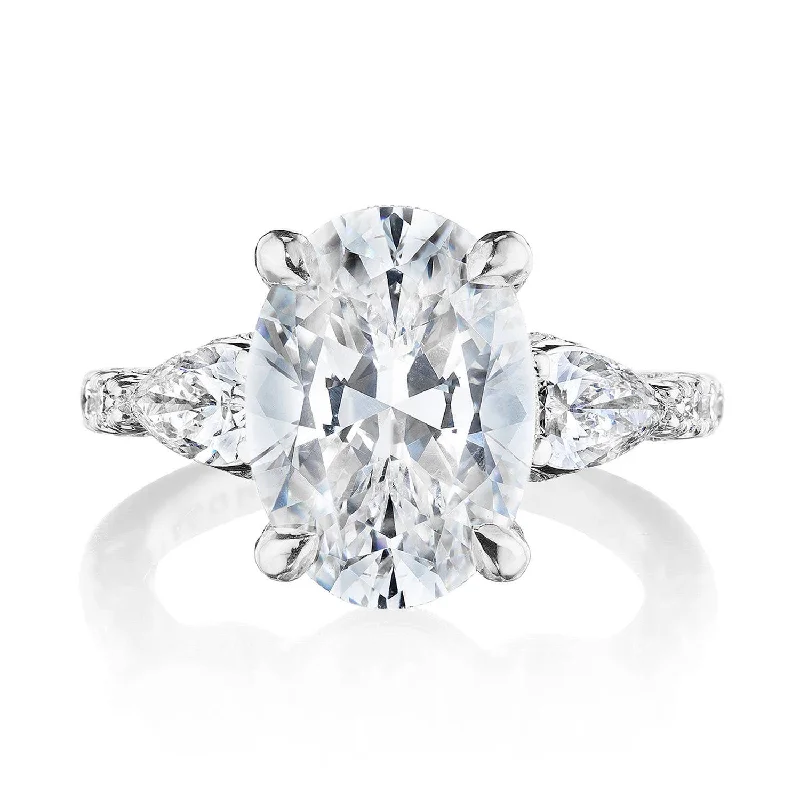 Oval 3-Stone Engagement Ring