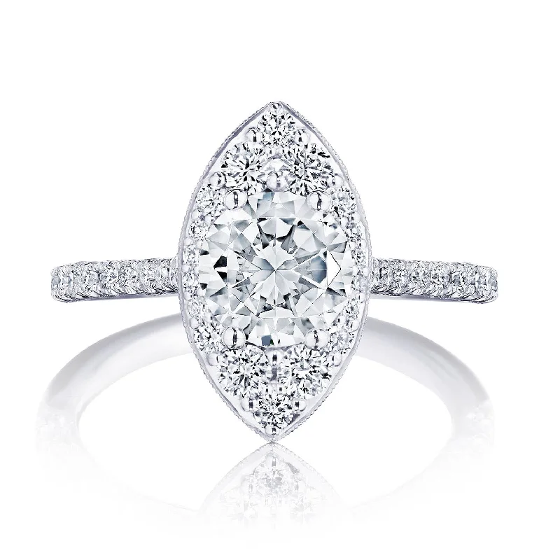 Round, Marquise Bloom Engagement Ring