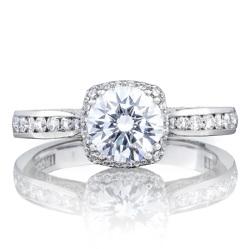 Round with Cushion Bloom Engagement Ring