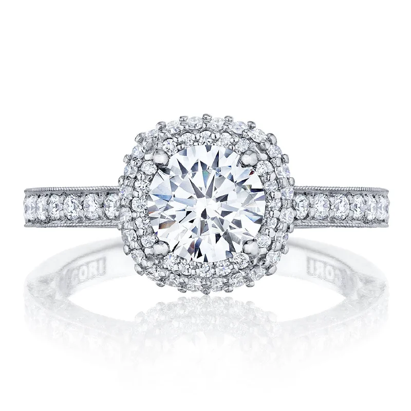 Round with Cushion Bloom Engagement Ring