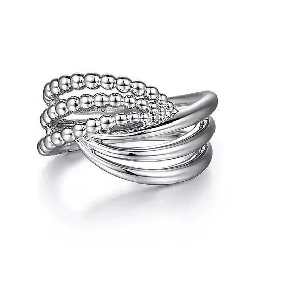 Sterling Silver Bujukan Ladies Twisted Fashion Ring. Finger Size 6.5