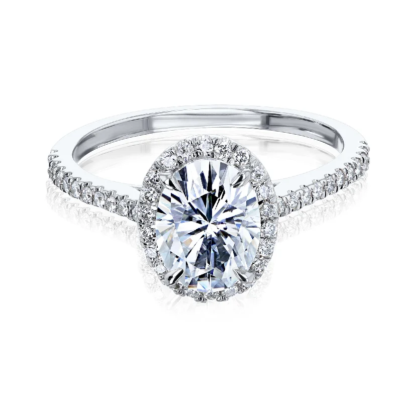 1.5ct Classic Oval Halo Engagement Ring