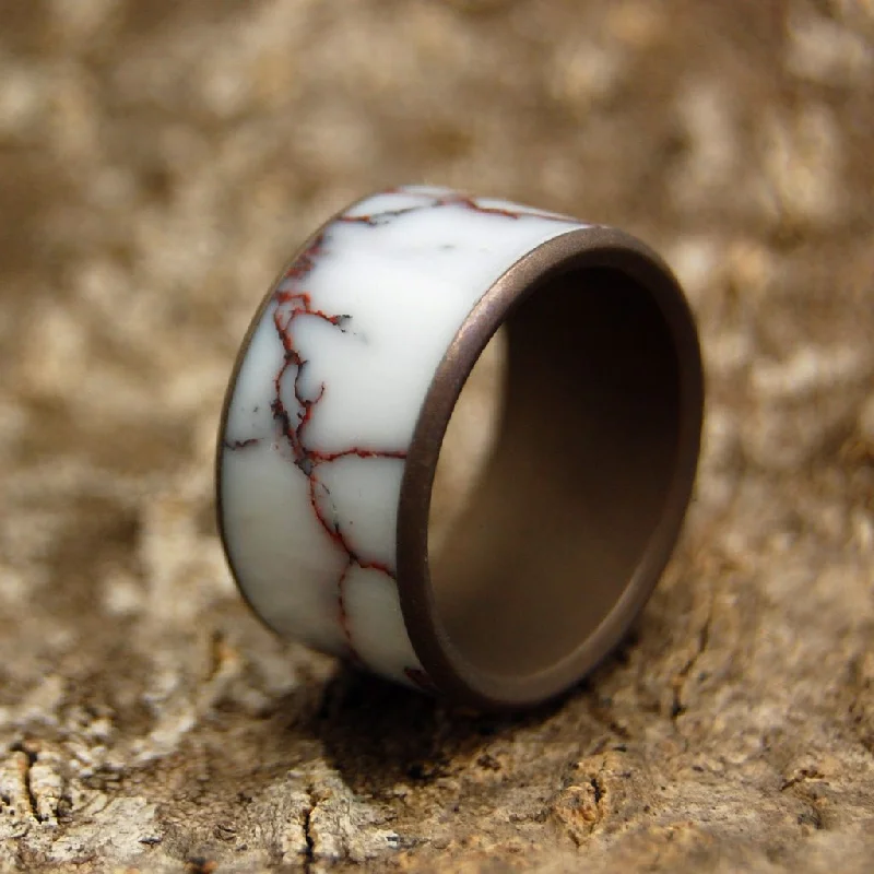 Across The Wild Horse Plains | Men's Wild Horse Jasper Stone & Titanium Wedding Ring