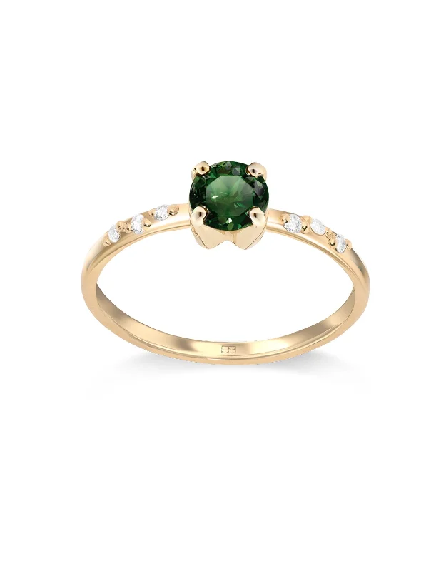 Your Way N°11 18K Gold Ring w. Tourmaline & Diamonds