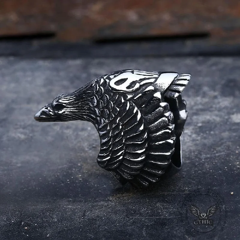 Crow 316L Stainless Steel Beast Ring