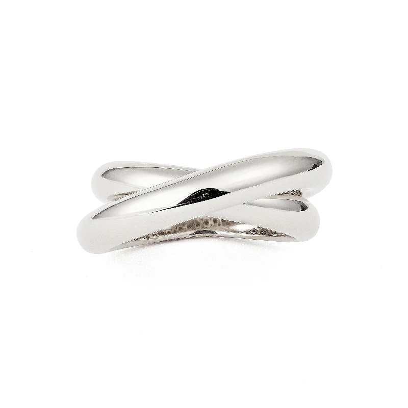 Infinity Loop Medium Plain 18K Whitegold Ring