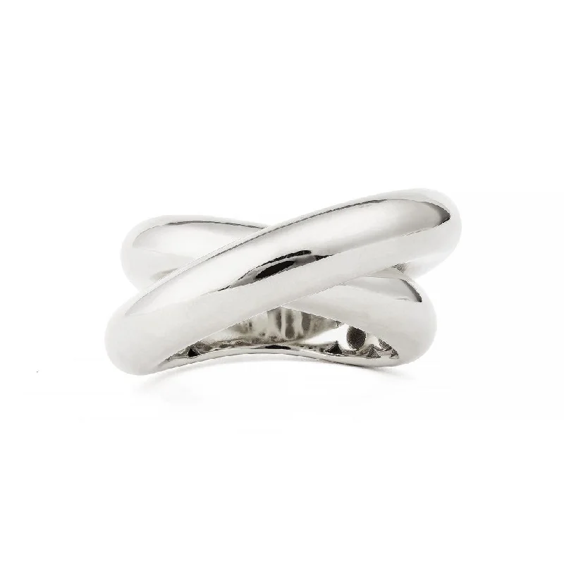 Infinity Loop Big 18K Whitegold Ring