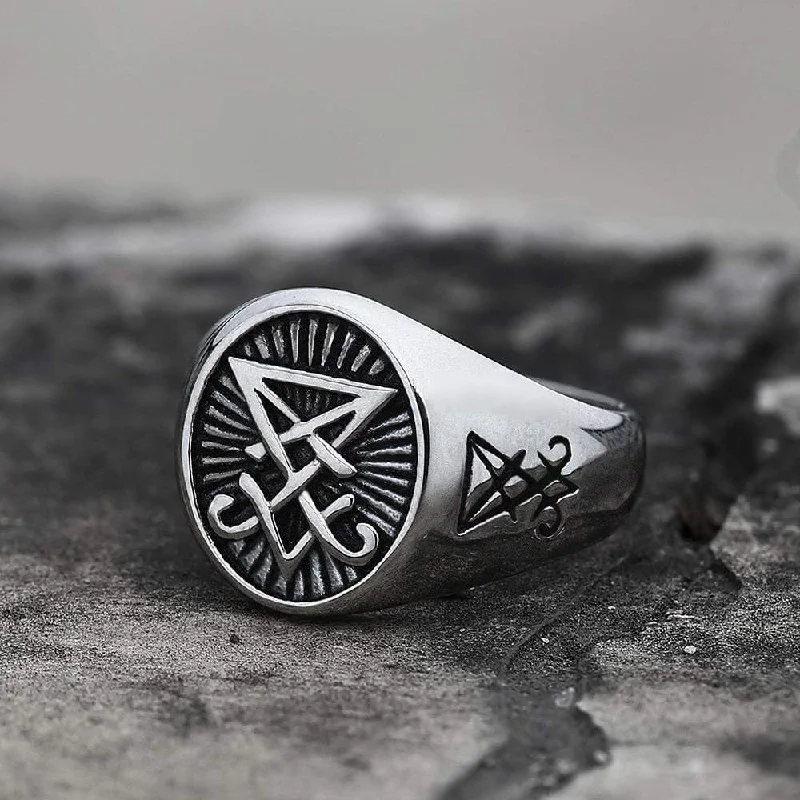 Lucifer Nephilim Seal Stainless Steel Ring