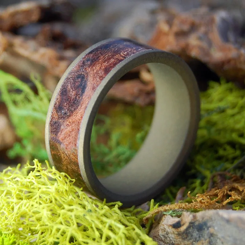 Mighty Bronze One | Men's Redwood Burl & Titanium Wedding Ring