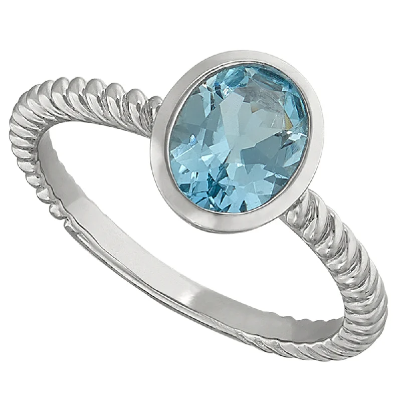 Modern Aquamarine Ring