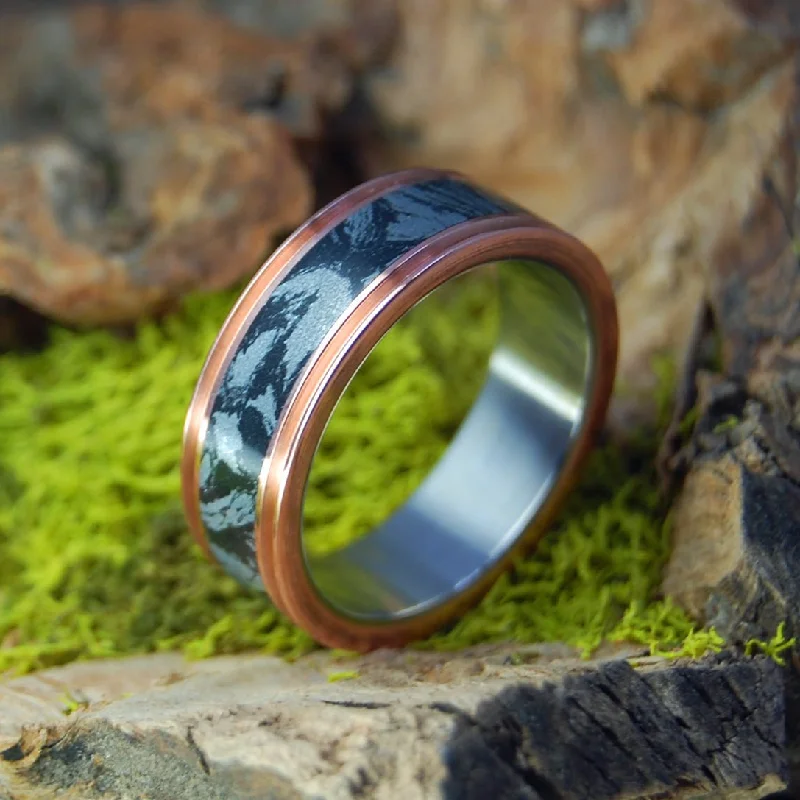 Moku Cupris | Men's Copper, Black Silver & Titanium Wedding Ring