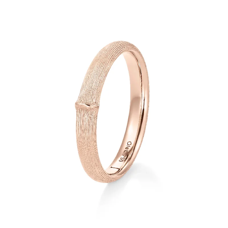 Small Nature Mens 18K Rosegold Ring