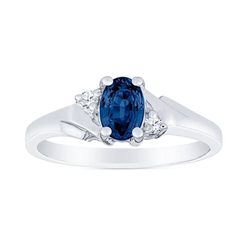 Oval Sapphire and Diamond Ring