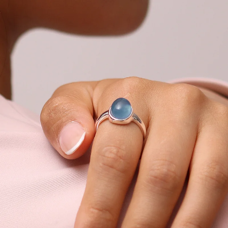 Blue gemstone ring