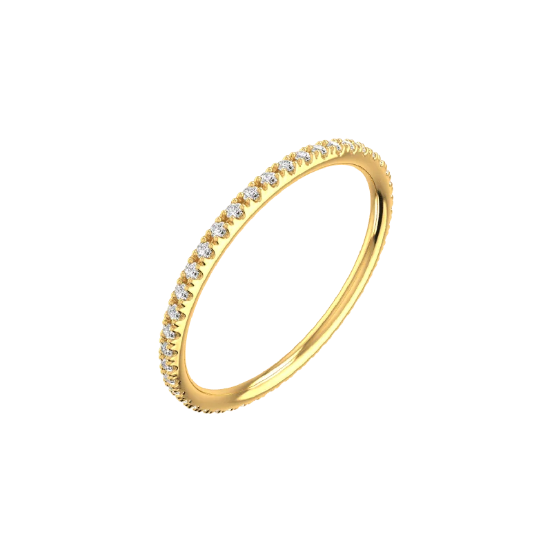 Line pave ring