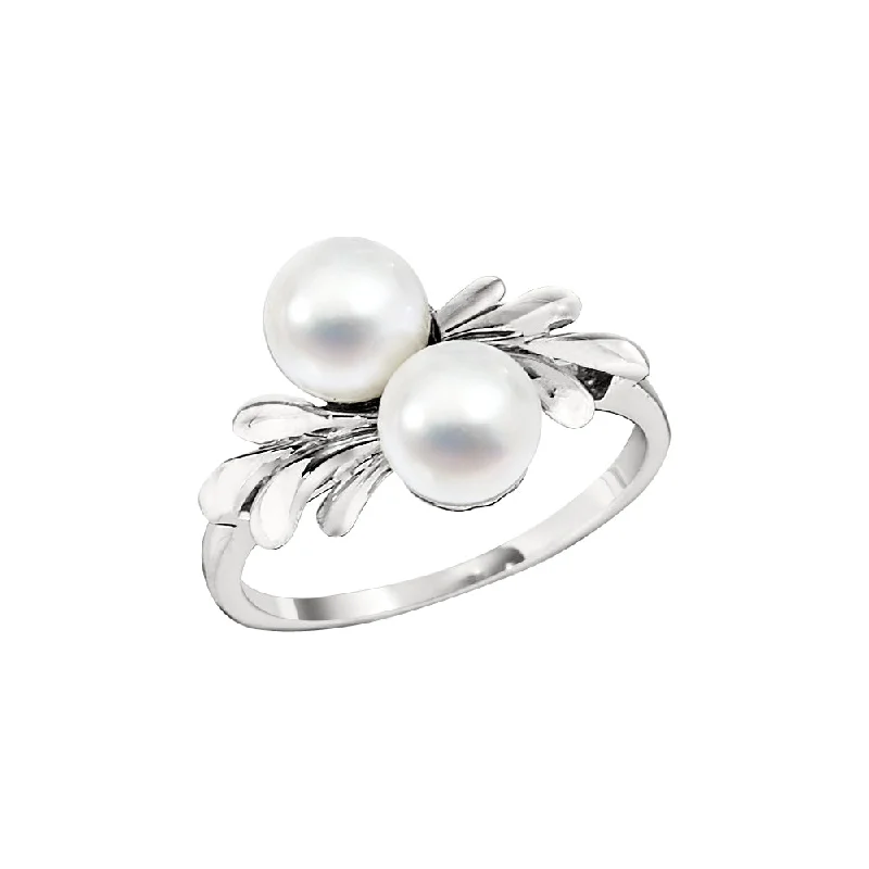 Two Cultured Pearl Ring