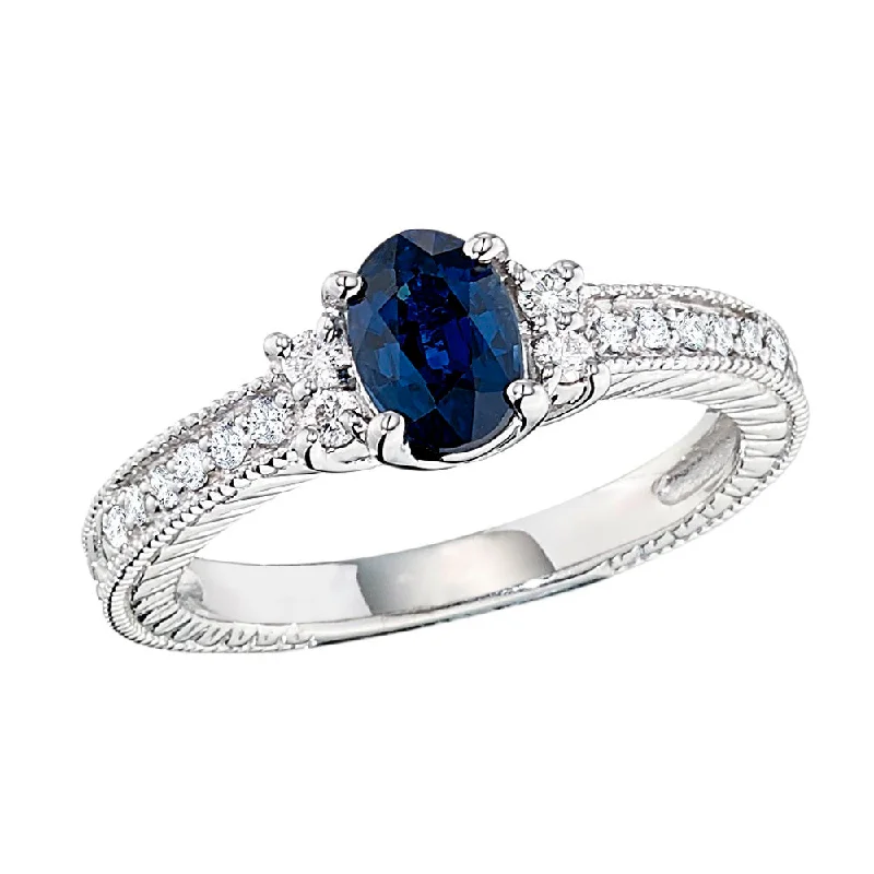 Vintage Sapphire and Diamond Ring