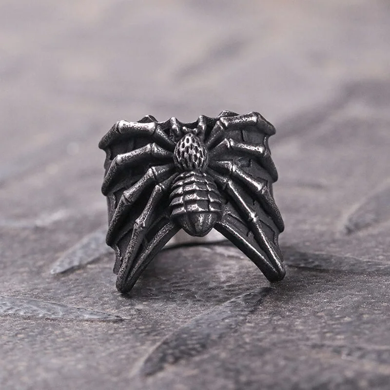 Spider Stainless Steel Animal Ring