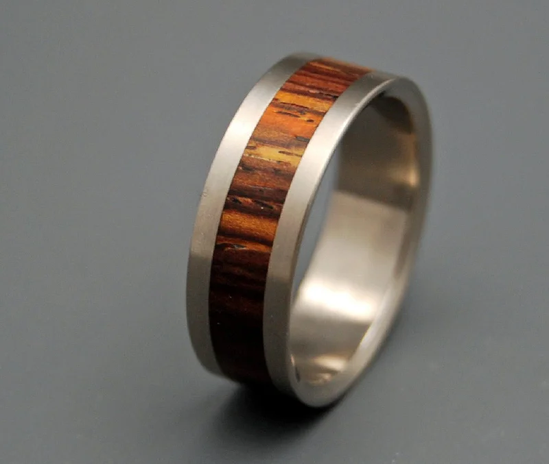 Standing Still | Men's Wood & Titanium Wedding Ring