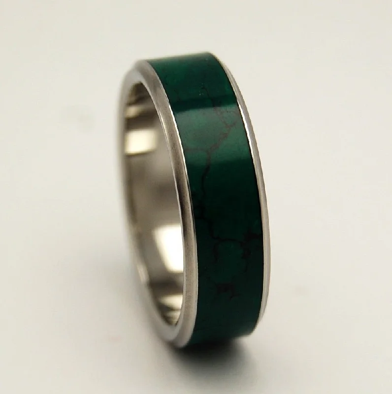 Stone Of Heaven | Men's Imperial Jade & Titanium Wedding Ring