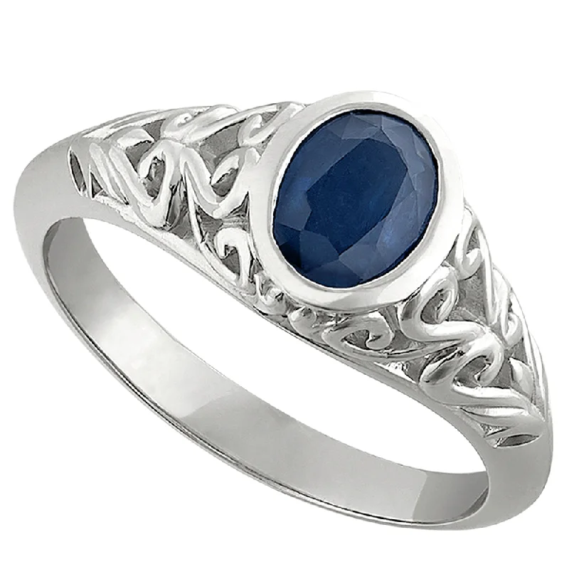 Filigree Sapphire Ring - Petite