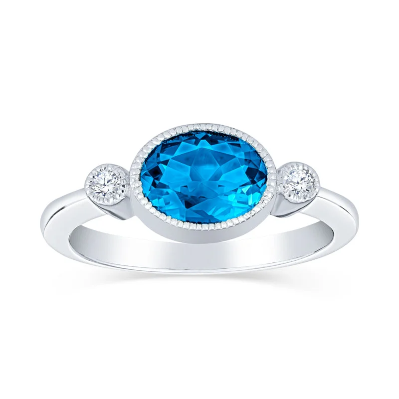 Vintage Style Gemstone and Diamond Ring