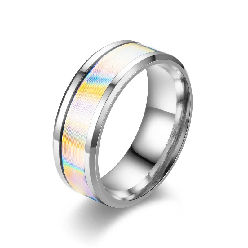 Wholesale Epoxy Colorful Stainless Steel Rings