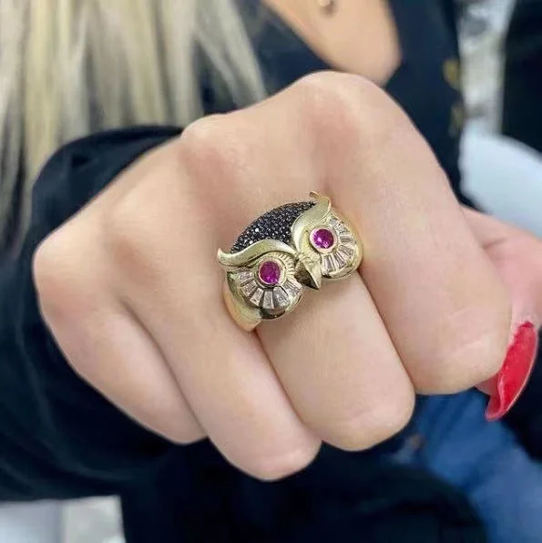 Wholesale Owl Alloy Rings