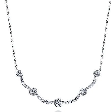 14K White Gold Diamond Necklace