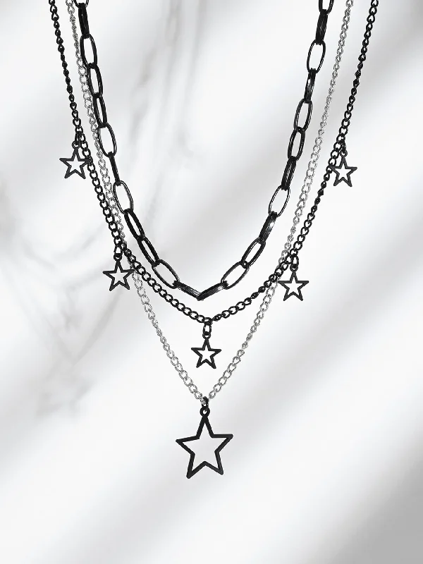 1pc Multi-layer Stars Pendant Necklace