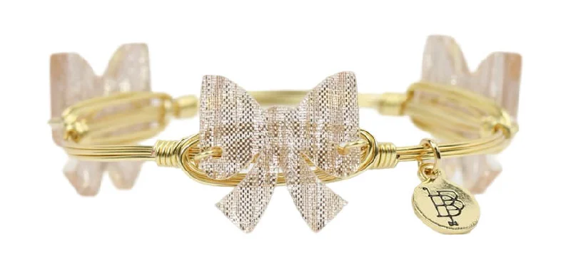 Blush Bow Bangle Bracelet