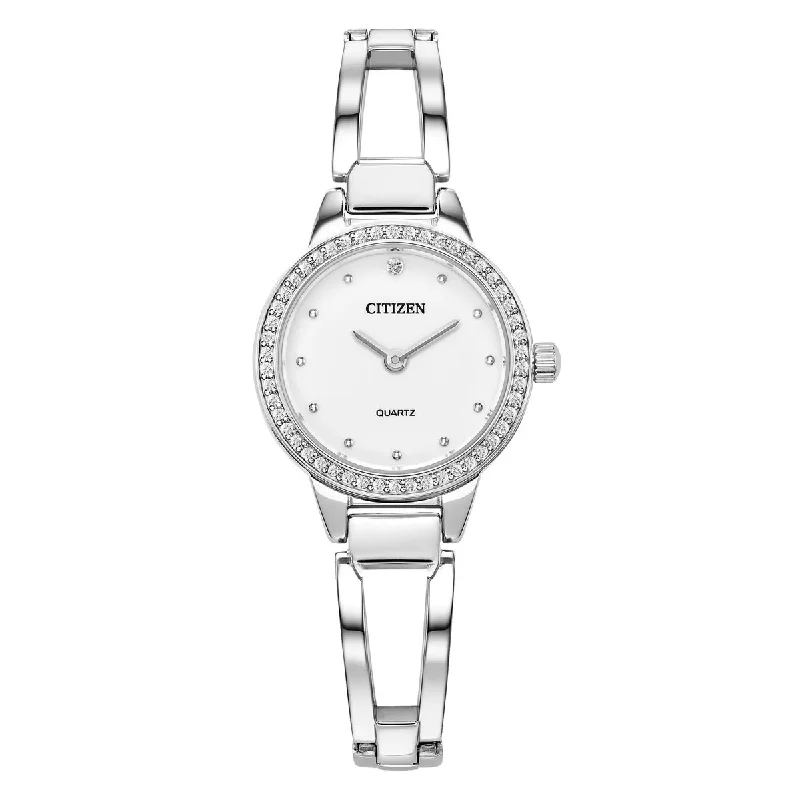 Citizen Womens Watch with White Dial and Stainless Steel Bracelet (quartz movement)