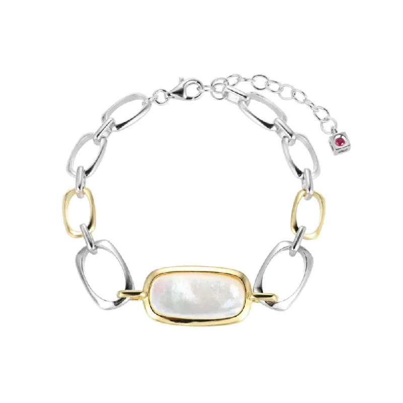 Elle "Allure" Two-Tone Mother of Pearl Bracelet