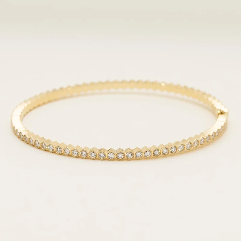 Day's Signature Diamond Hexagon Bangle Bracelet in 18kt Yellow Gold (1ct tw)