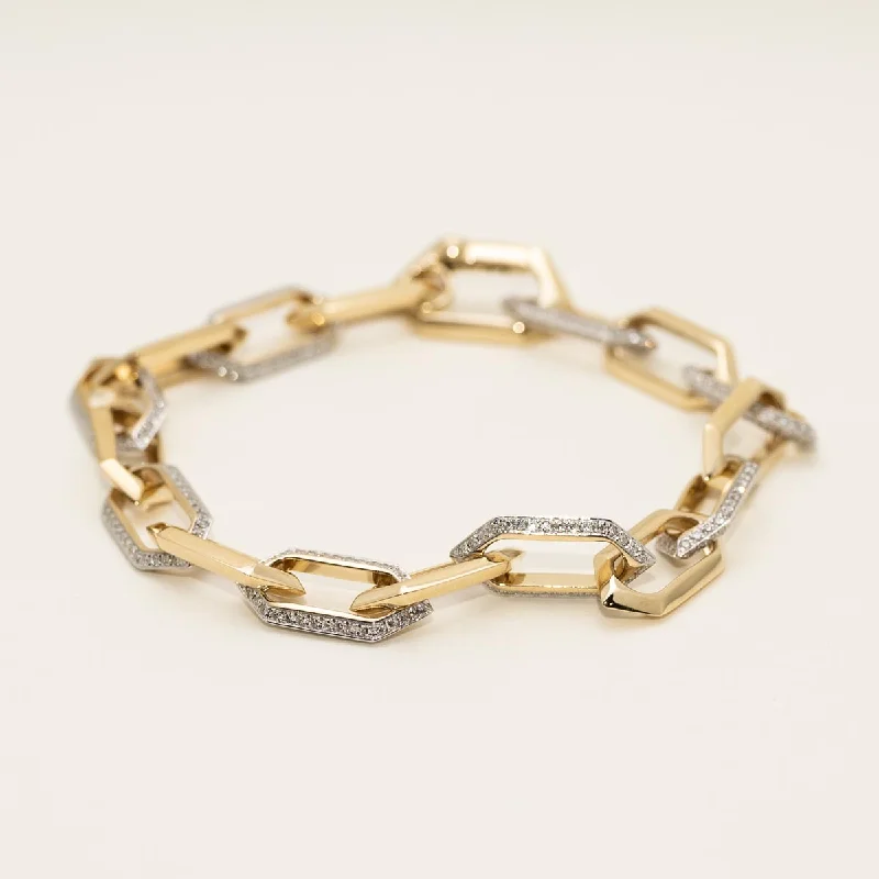 Diamond Link Bracelet in 14kt Yellow Gold (1 1/2ct tw)