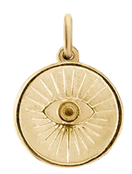 Evil Eye Pendant, Gold Vermeil