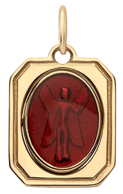 Genesis Pendant, Gold Vermeil w/Red/Blue Enamel