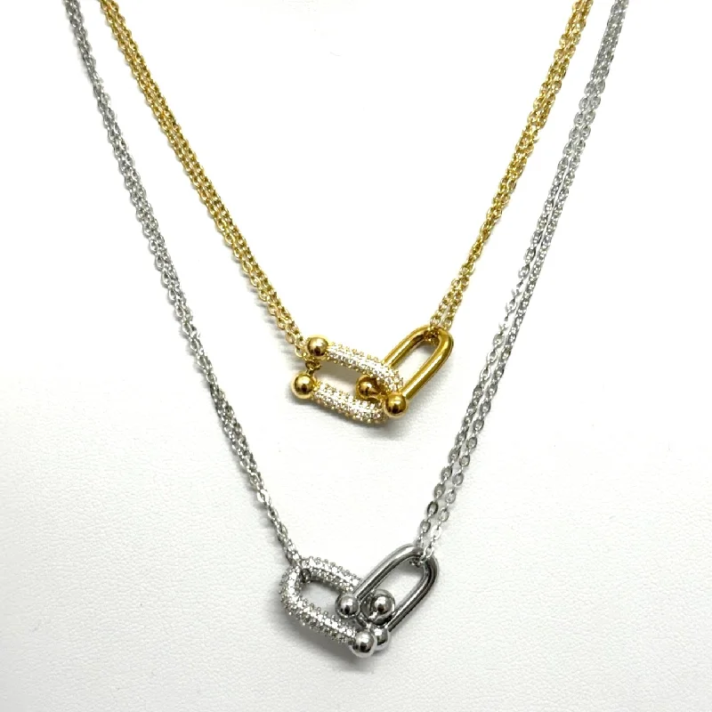 Interlocking Horse Shoe Bit Necklace