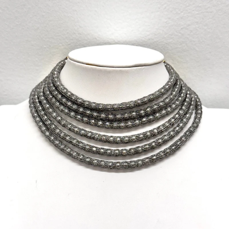 Italian Handmade Six-Strand Cashmere Choker