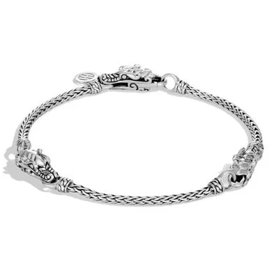 John Hardy Legends Naga Collection Triple Station Bracelet in Sterling Silver