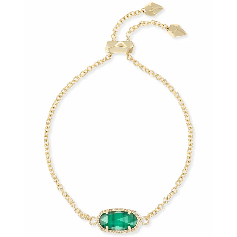 Kendra Scott Elaina Delicate Chain Bracelet in Emerald Cats Eye