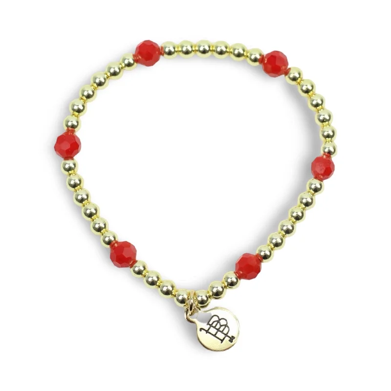 Lexi Stacker Bracelet - Bright Red