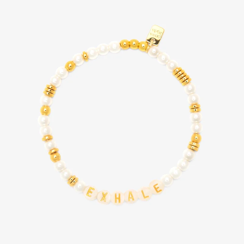 Mental Health Awareness Exhale Bead Stretch Bracelet